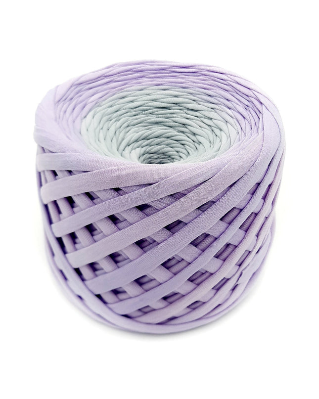purple-grey hombre cotton yarn. T-shirt yarn for crochet basket