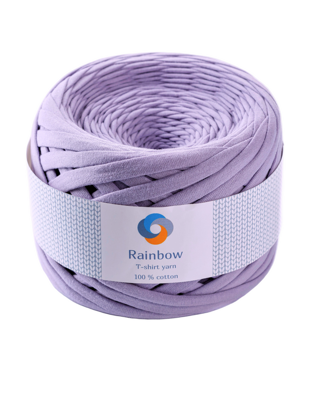 Tshirt yarn for crochet bags baskets. lavender colour 100 meters long