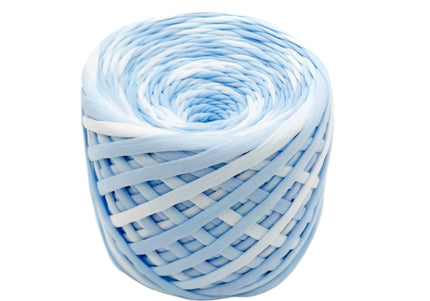 blue hand dyed cotton yarn. 7-9 mm thickness yarn
