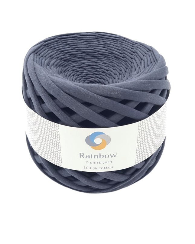 T-shirt yarn anthracite colour. Textile yarn 100 % cotton. For crochet bags yarn